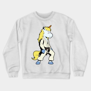 Cartoon unicorn doing judo Crewneck Sweatshirt